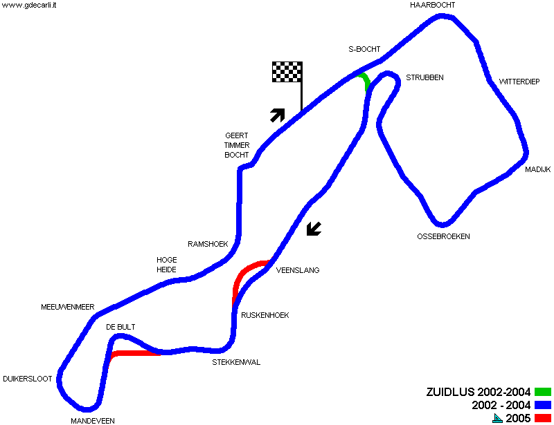 Circuit Van Drenthe 2002÷2004, circuito completo